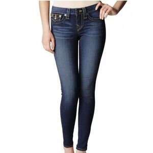 TRUE RELIGION Serena Dark Wash Skinny Leg Jeans Women’s 32 Made In USA Originals